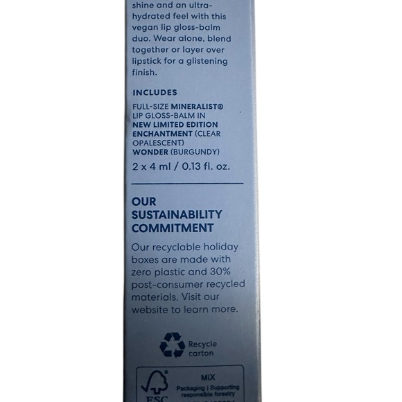 Bareminerals Shimmering Stars Mineralist Lip Gloss Balm Duo  Enchantment/Wonder - Picture 5 of 6